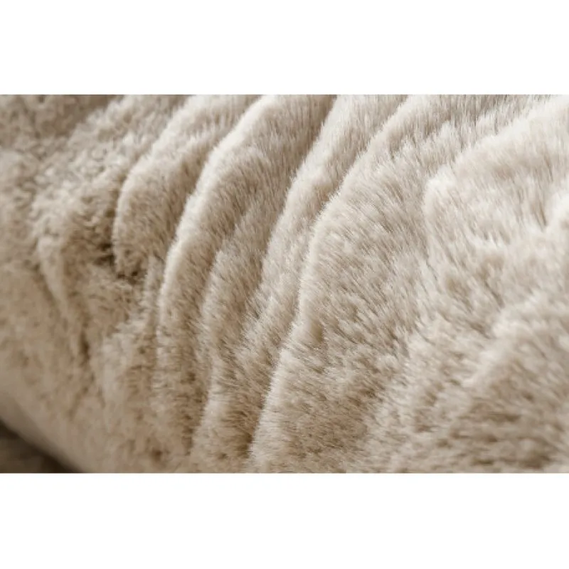 Nowoczesny dywan TEDDY NEW sand 52, okrągły, do ogrodu lub na taras