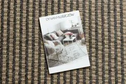 Czarny i beżowy dywan 3650 w linie, idealny do nowoczesnych wnętrz