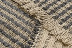 Jutowy dywan 3650 o płaskotkanym wykończeniu, elegancki i stylowy