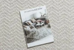 Kremowy dywan ORIGI 3739, stylowa jodełka, sizalowy materiał