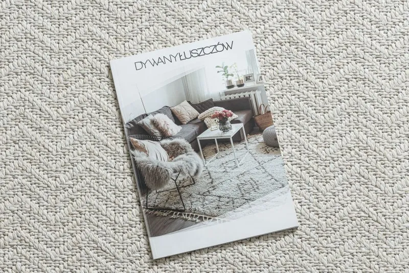 Kremowy dywan ORIGI 3739, stylowa jodełka, sizalowy materiał