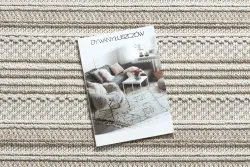 Beżowy dywan JERSEY 19233 w stylu BOHO, strukturalny design