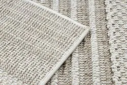 Strukturalny dywan JERSEY 19233 w beżu, pętelkowa tekstura, styl BOHO