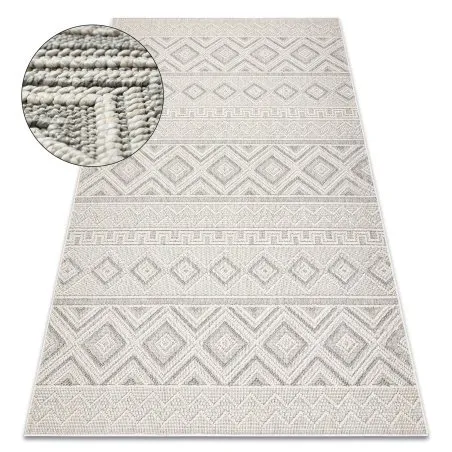 Dywan JERSEY 19234 szary, pętelkowy, strukturalny BOHO, nowoczesny styl