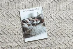 Kremowy dywan w stylu chevron, nowoczesny design BOHO
