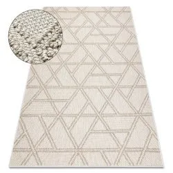 Dywan JERSEY 19241 beż - geometryczny pętelkowy, styl BOHO, nowoczesny