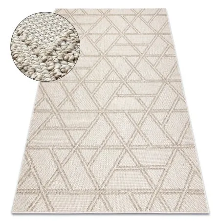 Dywan JERSEY 19241 beż - geometryczny pętelkowy, styl BOHO, nowoczesny