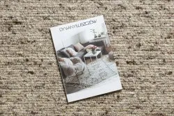 Beżowy dywan NEPAL 2100 w kształcie koła, elegancki styl, naturalne materiały