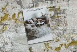 Strukturalny dywan BLISS Z199AZ127, miękki materiał, elegancki design w kremie i złocie