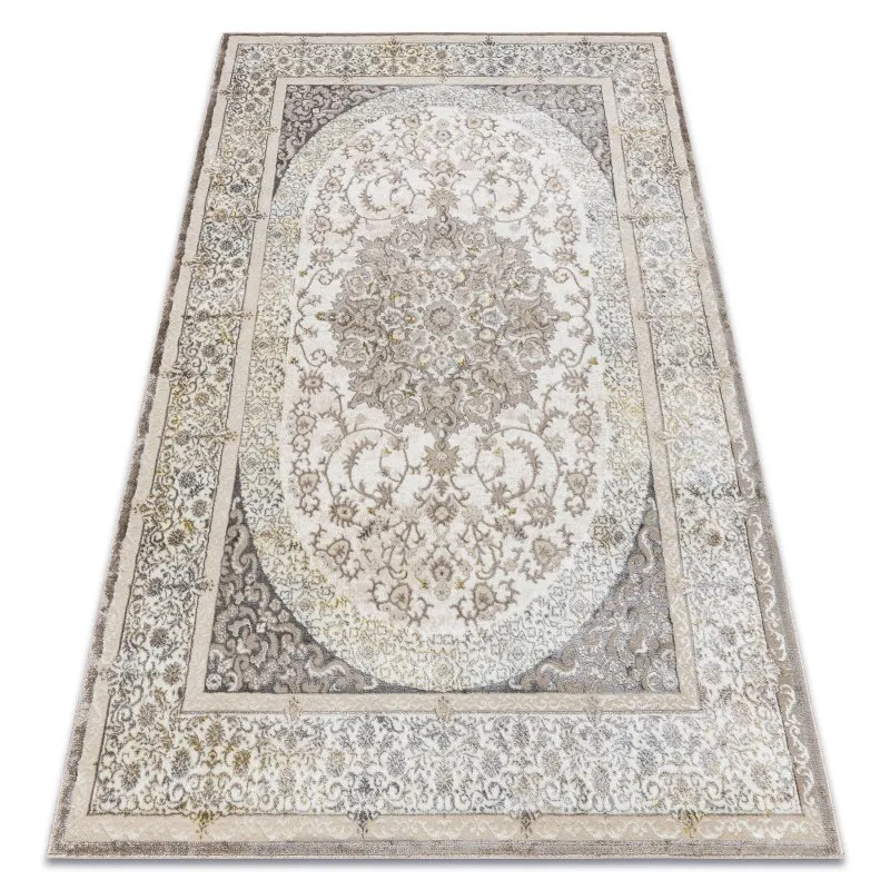 Dywan BLISS Z204AZ128 kremowy z nowoczesnym ornamentem, strukturalny