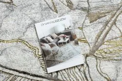 Strukturalny dywan BLISS Z218AZ237 z kremowym i złotym wykończeniem, elegancki materiał