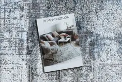 Strukturalny dywan BLISS Z214AZ221, przyjemny w dotyku, w odcieniach kremu i niebieskiego