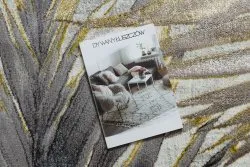 Strukturalny dywan BLISS Z217AZ276 w odcieniach złota i szarości, elegancki materiał