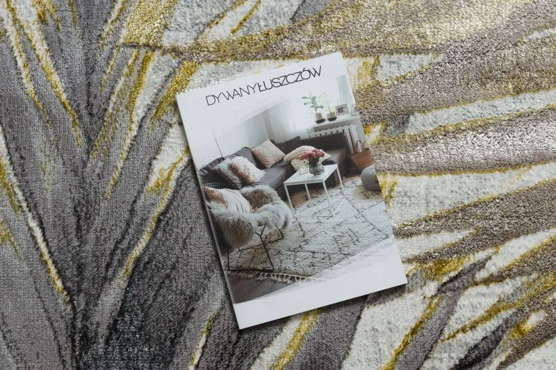 Strukturalny dywan BLISS Z217AZ276 w odcieniach złota i szarości, elegancki materiał