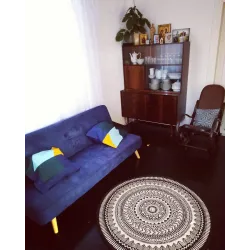 Dywan okrągły z naturalnych włókien, przyjemny w dotyku