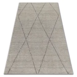 Dywan SOFT 8033 ROMBY ETNO krem / jasny brąz