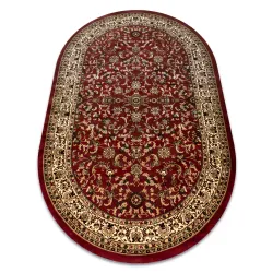 Dywan owalny ROYAL ADR w kolorze bordowym, klasyczny dywan do salonu