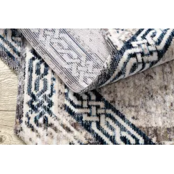 Dywan do salonu w stylu vintage, szaro-granatowy, idealny do wnętrz