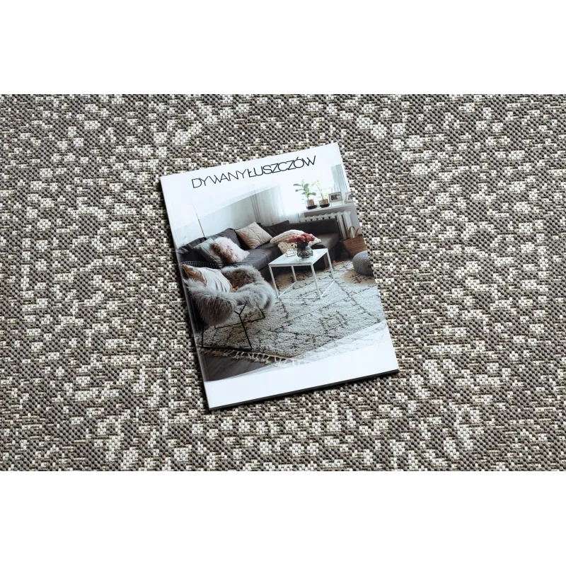 Stylowy dywan w kropki, beżowy, do salonu lub sypialni