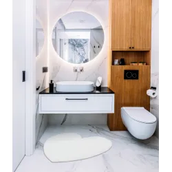 Dywan SHAPE 3105 Serce - elegancki, jasny kolor, shaggy do salonu