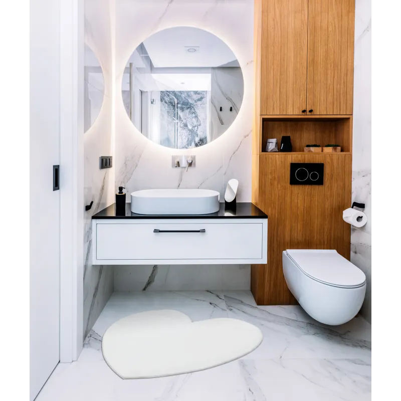Dywan SHAPE 3105 Serce - elegancki, jasny kolor, shaggy do salonu