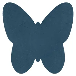 Dywan SHAPE 3150 Motyl - niebieski, pluszowy, antypoślizgowy dywan shaggy