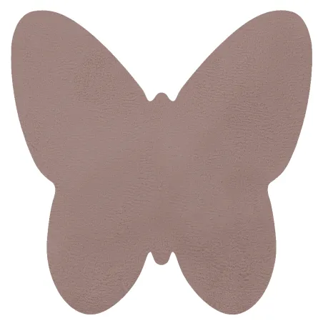 Dywan SHAPE 3150 Motyl Shaggy w brudnym różu, antypoślizgowy, do prania