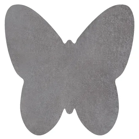 Dywan SHAPE 3150 Motyl - szary pluszowy, antypoślizgowy, do prania