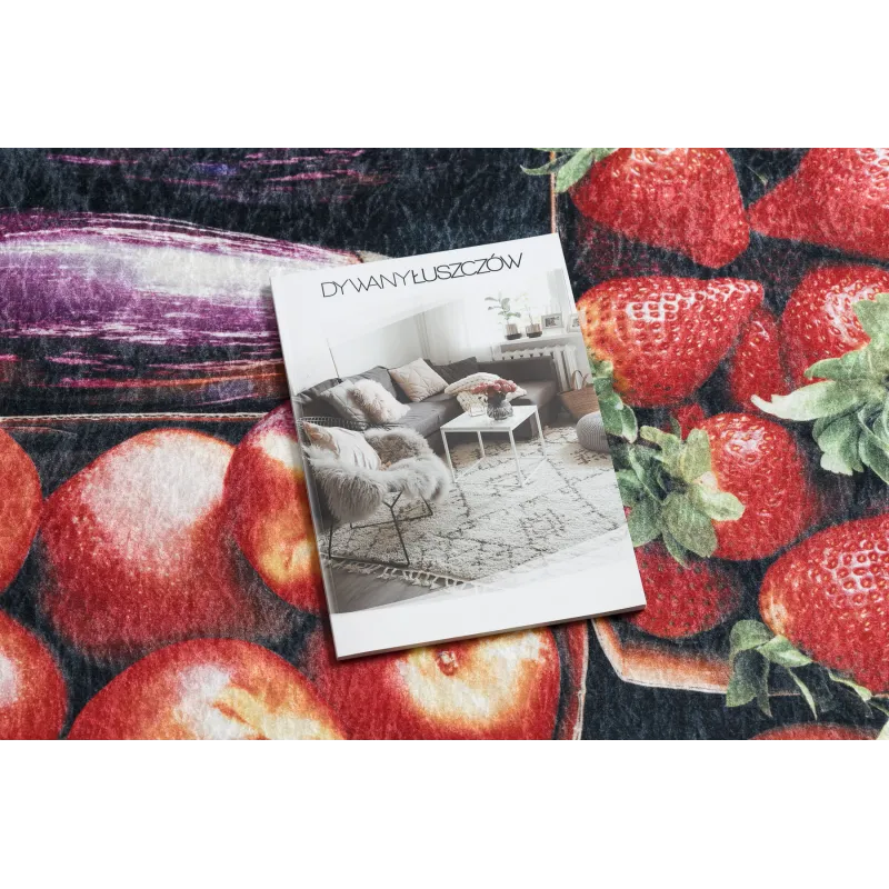 Antypoślizgowy dywan do prania z owocami, miękki i przyjemny w dotyku