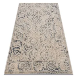 Dywan wełniany NAIN Ramka ornament vintage 68981/50955 beż / granat