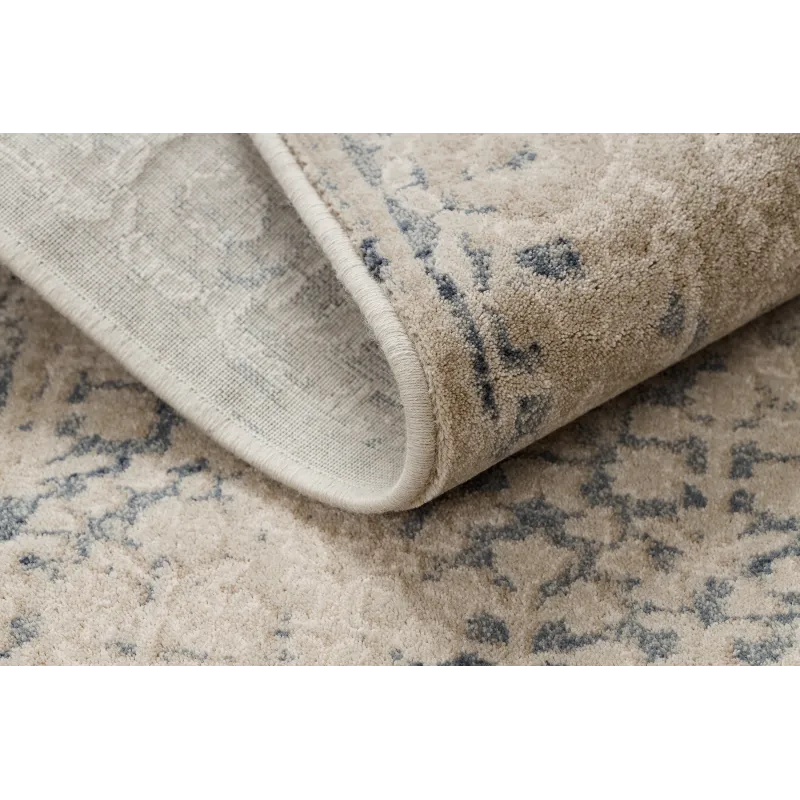 Idealny dywan do salonu NAIN z vintage wzorem w beżowo-granatowym stylu