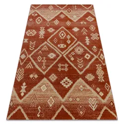 Dywan LEGEND 468 15 GB300 wełniany OSTA - Boho, eskluzywny czerwony / beż