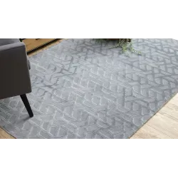 Stylowy dywan w szarości PEARL 51320D, idealny do salonu