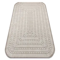 Dywan PEARL 53132B beż / krem - Geometryczny, ekskluzywny, strukturalny