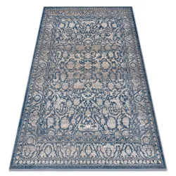 Dywan wełniany NAIN Ornament, ramka, vintage 7557/51644 beż / niebieski