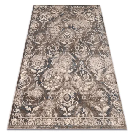 Dywan wełniany NAIN Ornament, vintage, beżowo-niebieski, do salonu