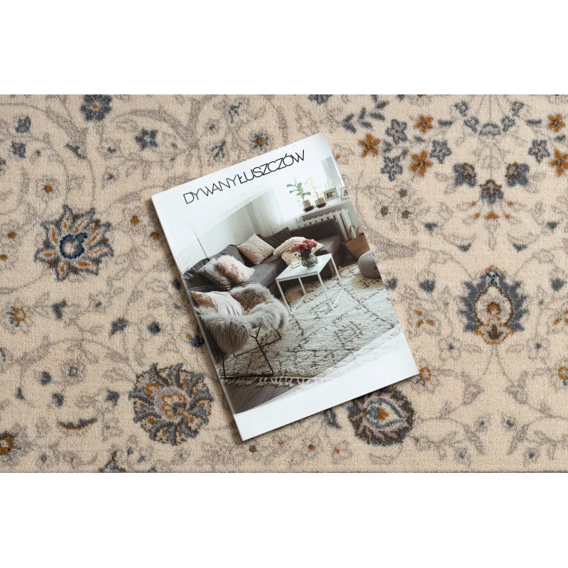 Stylowy dywan NAIN Ornament, beżowo-niebieski, idealny do każdego pomieszczenia