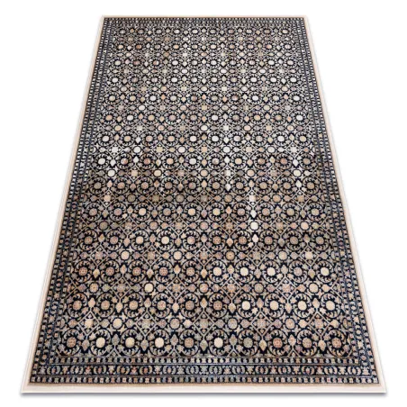 Dywan wełniany NAIN Ornament 1183/51033 granatowy beżowy, elegancki dywan wełniany