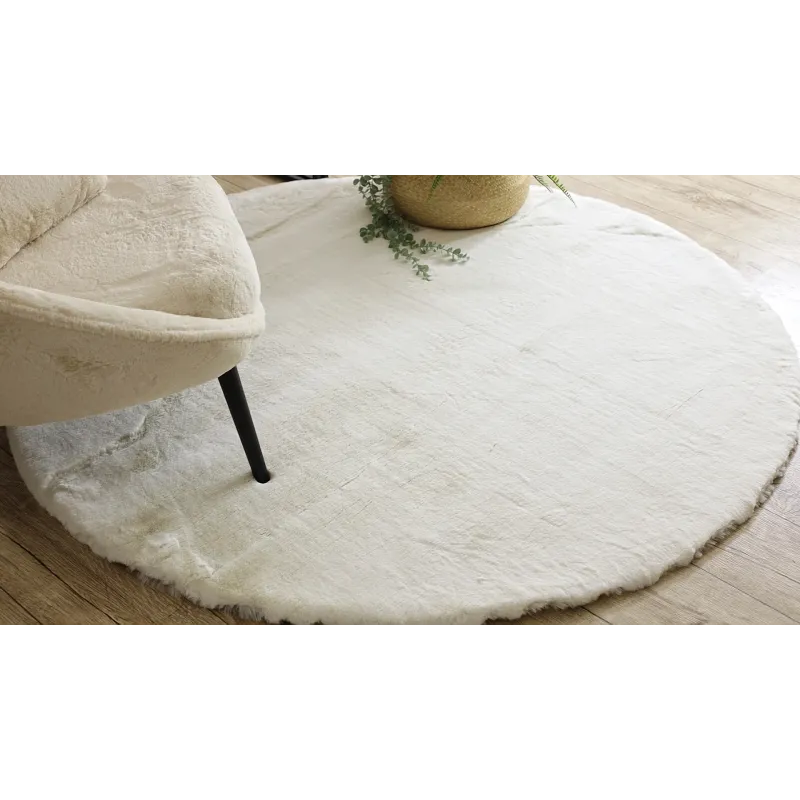 Kremowy dywan TEDDY NEW wool 45, nowoczesny styl Shaggy