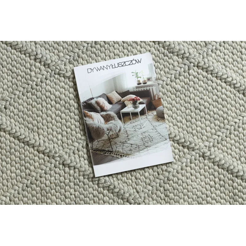 Dywan TAHAR 99001C, miękka wełna, pętęlkowy, boho design
