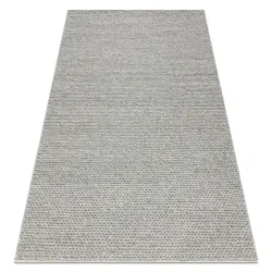 Dywan wełniany TAHAR 99004G szary - RĘCZNIE TKANY pętęlkowy, jednolity