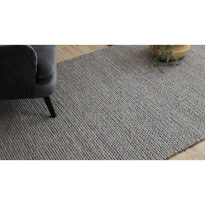 Szary dywan wełniany TAHAR 99004G, elegancki i nowoczesny