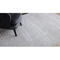 Elegancki dywan BALANCE 1918 w szarości, idealny do salonu