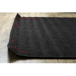 Stylowy dywan TIMO 6272 w czarnym kolorze, doskonały do ogrodu