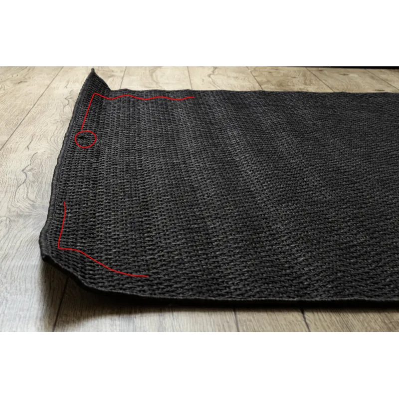 Stylowy dywan TIMO 6272 w czarnym kolorze, doskonały do ogrodu