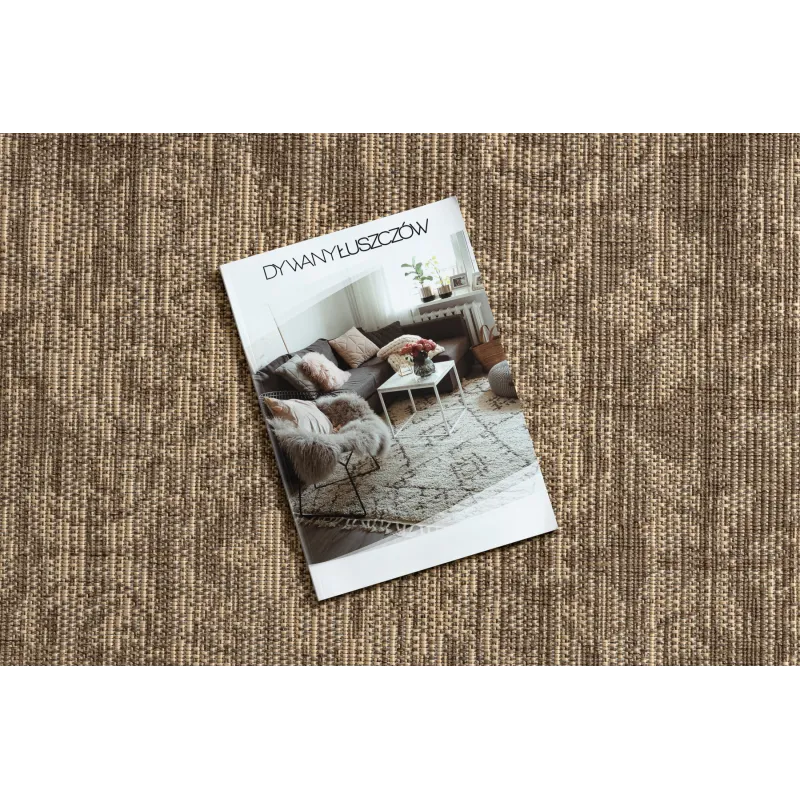 Stylowy dywan sizalowy FLOORLUX 20211 w odcieniach kawy, idealny do wnętrz
