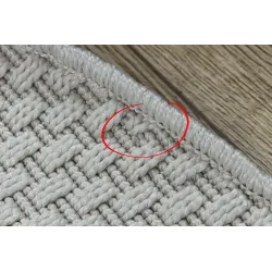 Biały dywan TIMO 6272 w kształcie koła, stylowy dodatek do ogrodu