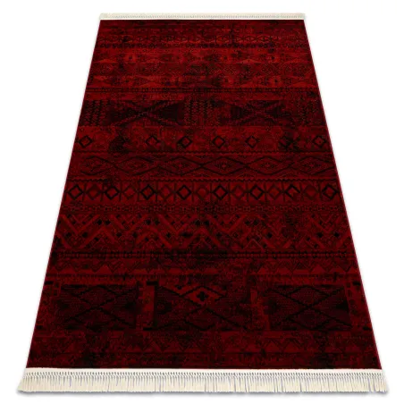 Dywan orientalny ORIENT 4722 w bordowym kolorze z frędzlami, klasyczny styl