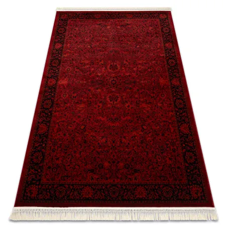 Dywan ORIENT 5125 bordo z frędzlami, klasyczny, elegancki dywan do salonu