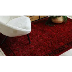 Dywan ORIENT 5125 w kolorze bordowym i czarnym, stylowy dywan klasyczny